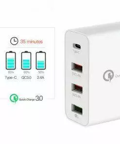 48W 4 Ports PD QC Type-C USB Wall Charger