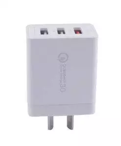 30W QC 3.0 Fast Quick iPhone Charger 3 Port USB Hub Wall Charger Adapter