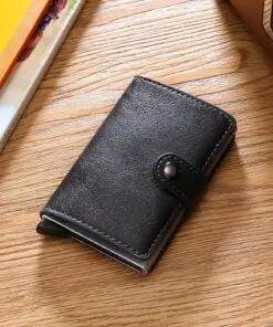 RFID Blocking PU Leather Men Woman Wallet