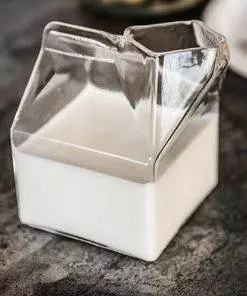 square milk glass milk box glass mug milk box cup