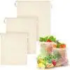 100% Organic Cotton Reusable Produce Bags Eco-Friendly bag