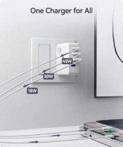 100W GaN 4 Port PD QC Wall Charger for MacBook Xiaomi Samsung