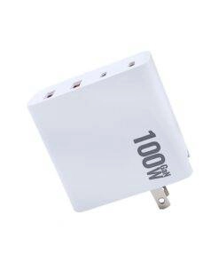 100W GaN 4 Port PD QC Wall Charger for MacBook Xiaomi Samsung