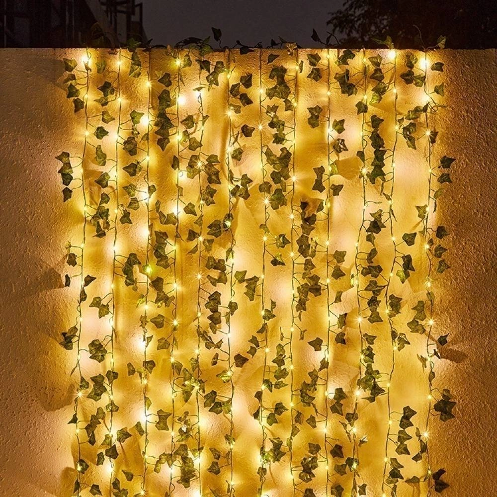 10M Solar Vine Leaf Fairy Garden String Lights