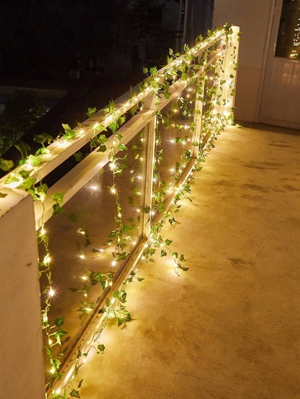 10M Solar Vine Leaf Fairy Garden String Lights