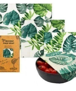 Eco-Friendly Reusable Beeswax Food Wraps-Green Leaves
