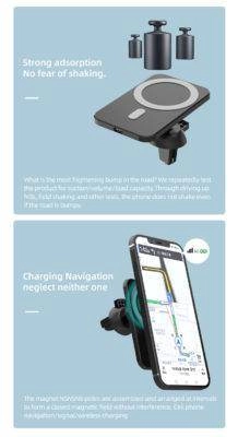 15W MagSafe Car Charger Mount iPhone Holder Black