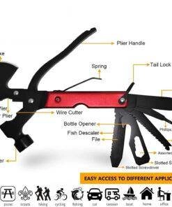18-in-1 Axe Hammer Camping Tool Survival Knife Kit