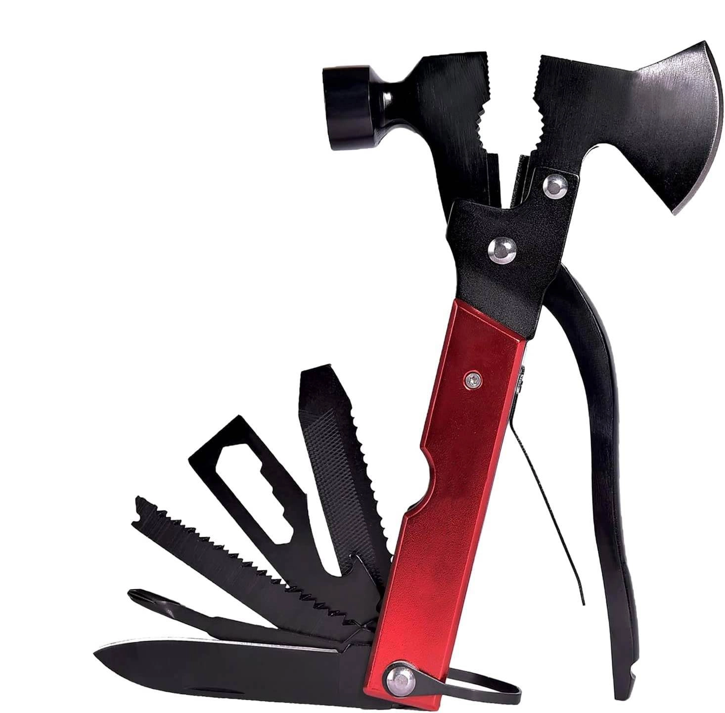 18-in-1 Axe Hammer Camping Tool Survival Knife Kit