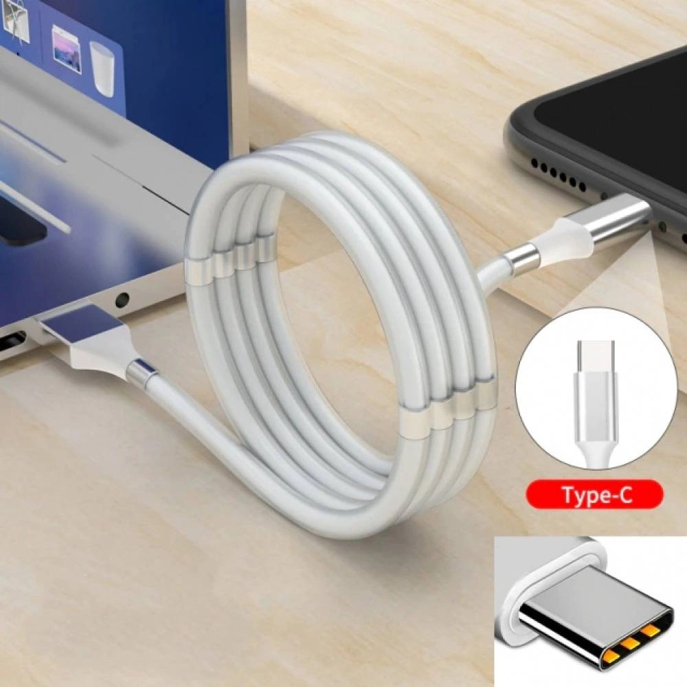 Type-C Magnetic Rope Fast Charging Cable Data Sync Cord