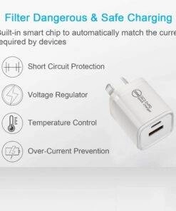 20W Mini Type-C (USB-C) PD and QC3.0 wall charger plug adapter for iPhone Android mobile charger
