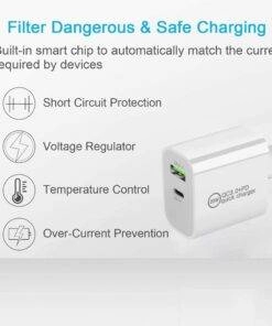 20W PD Type-C QC3.0 iPhone Samsun wall charger