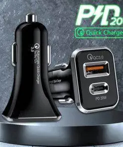 20w Fast USB-C QC PD Car Charger