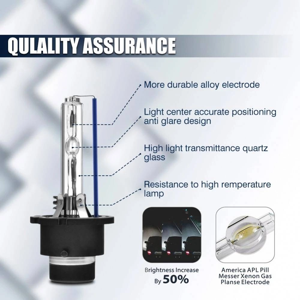 2PCs D2S D2R D2C Car 35W Xenon HID headlight Bulbs 4300K/6000K/8000K