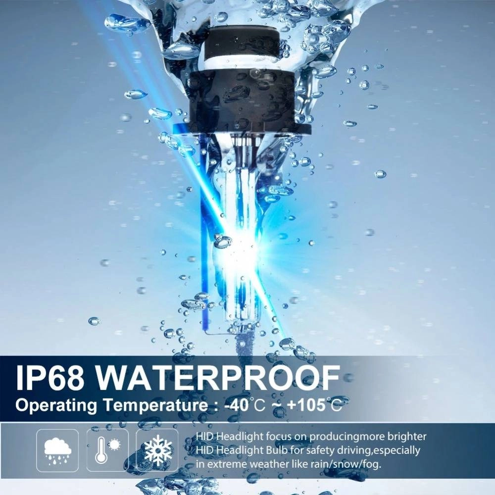 2PCs D2S D2R D2C Car 35W Xenon HID headlight Bulbs 4300K/6000K/8000K