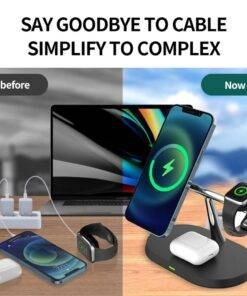 3 in 1 MagSafe Wireless Charging Stand for iPhone Apple Watch AirPods