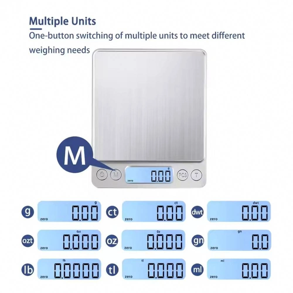 3000g Digital Backlight Scale High Precision