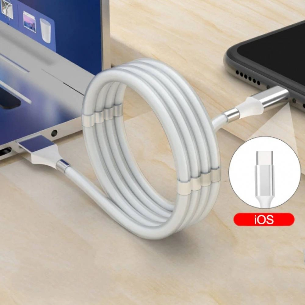Magnetic Rope Fast Charging Cable for iPhone Data Sync Cord
