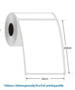 350PCs 150mm x 100mm (4×6) Thermal Transfer Courier Label Permanent Adhesive