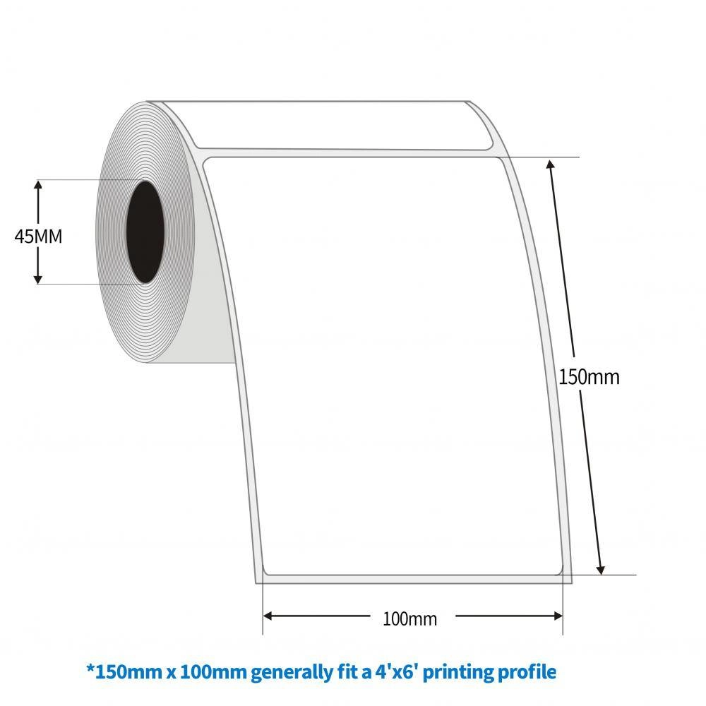 350PCs 150mm x 100mm (4×6) Thermal Transfer Courier Label Permanent Adhesive