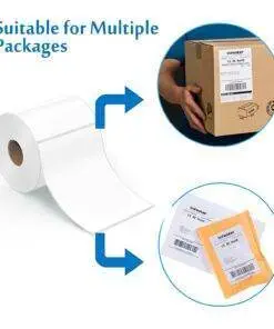 350PCs 150mm x 10mm (4×6) Thermal Transfer Courier Label Permanent Adhesive