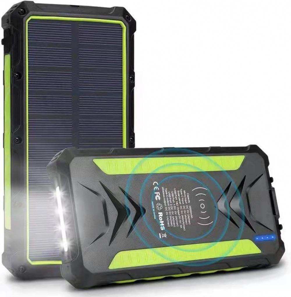 36000mAh Heavy Duty Solar Power Bank Wireless Type-C PD USB Charing