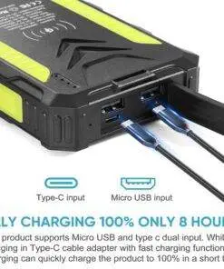 36000mAh Heavy Duty Solar Wireless Charging Power Bank