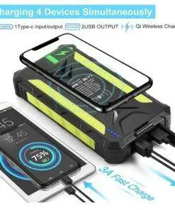 36000mAh Heavy Duty Solar Wireless Charging Power Bank