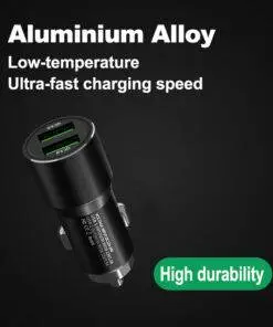 36w Ultra-Fast Dual QC USB-C Type-C Car Charger