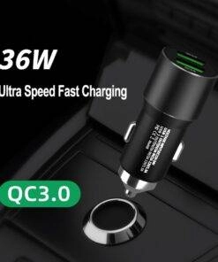 36w Ultra-Fast Dual USB Car Charger