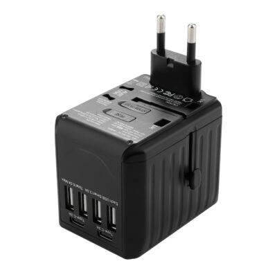 4 USB, USB-C PD Universal Travel Adapter Convertor