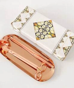 4PCs Stainless Steel Luxury Candle Wick Trimmer Wick Candle Snuffer Plate Tool Set