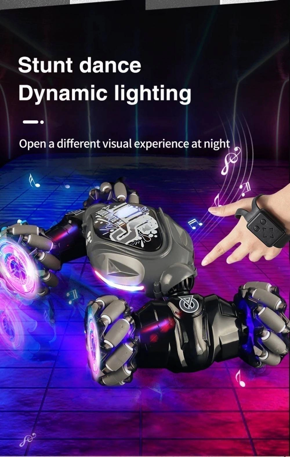 4WD Stunt Gesture RC Car With LED Light Toys for Kids