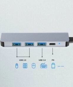 5 in 1 Type-C PD QC HDMI USB3.0 HUB Docking Station