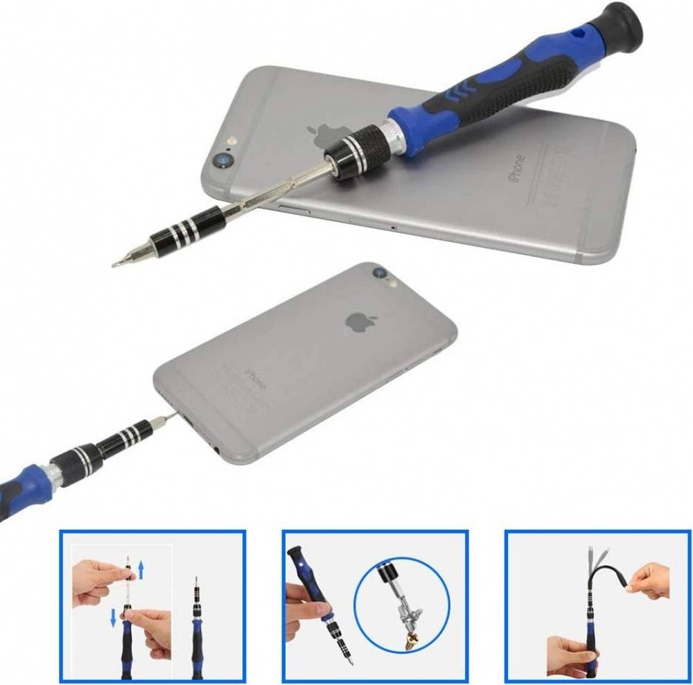 60 in 1 Professional Screwdriver Repair Tools Kit Set with 56 Flexible Shaft Extension