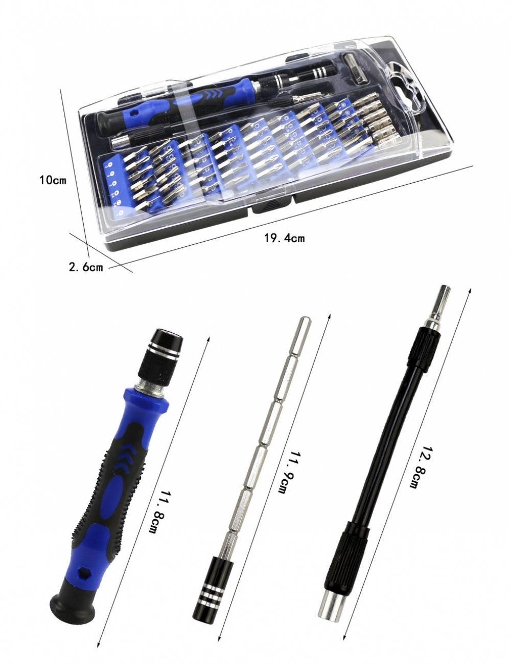 60 in 1 Professional Screwdriver Repair Tools Kit Set with 56 Flexible Shaft Extension