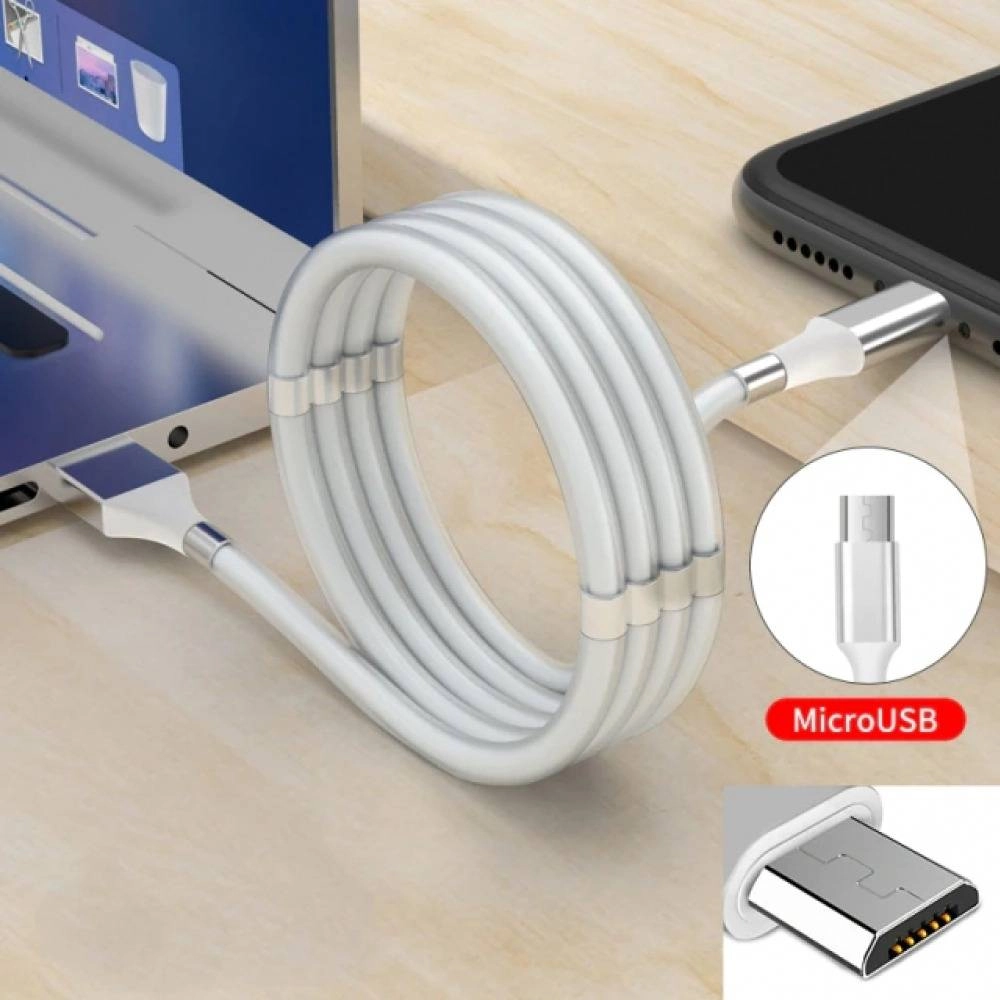 Micro USB Magnetic Rope Fast Charging Cable Data Sync Cord