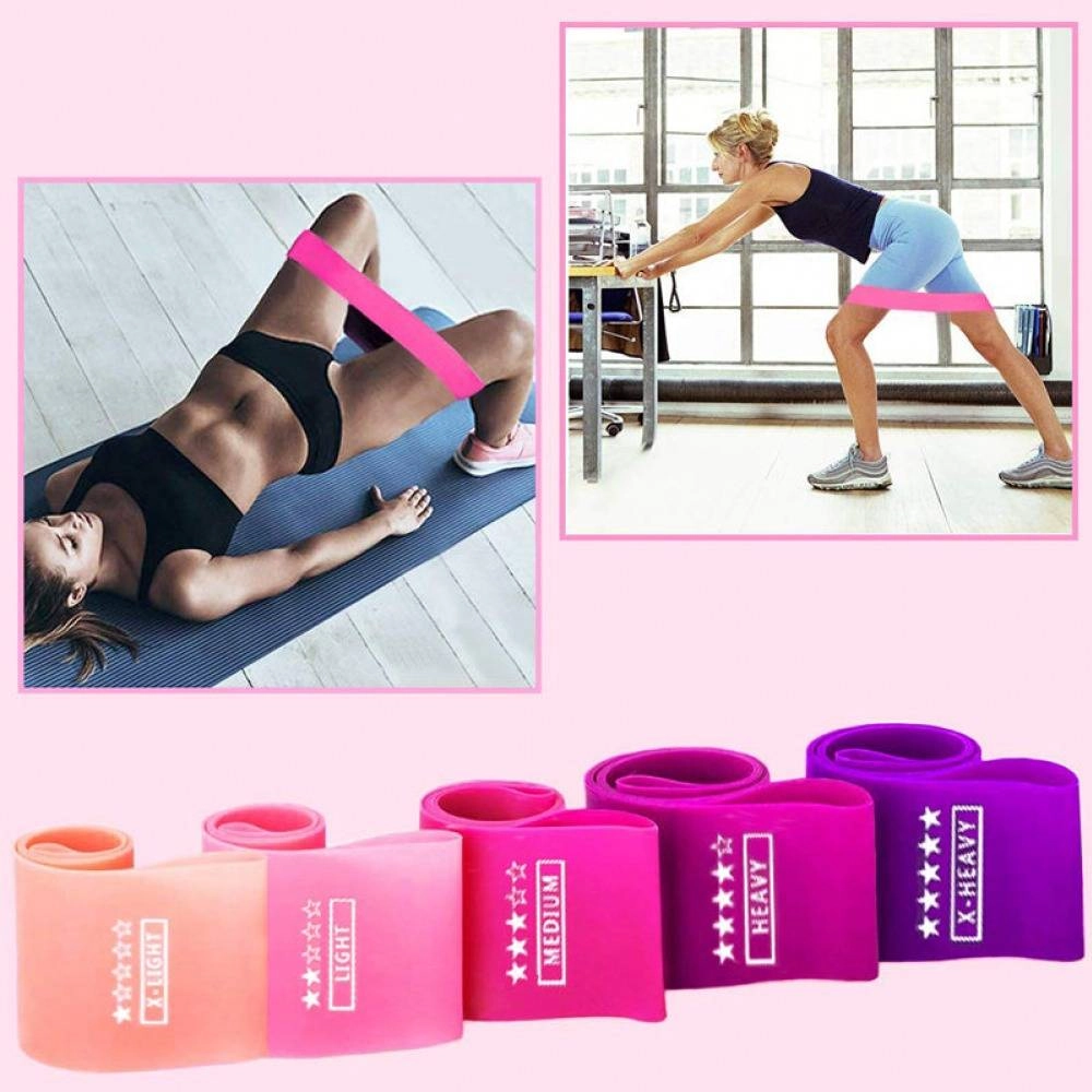 Yoga Resistance Loop Exercise Band 5pcs/set