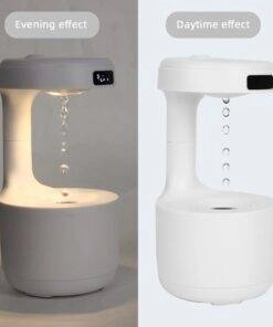 Anti-Gravity Air Humidifier Water Droplets Clock Lamp