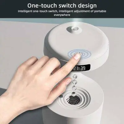 Anti-Gravity Air Humidifier Water Droplets Clock Lamp