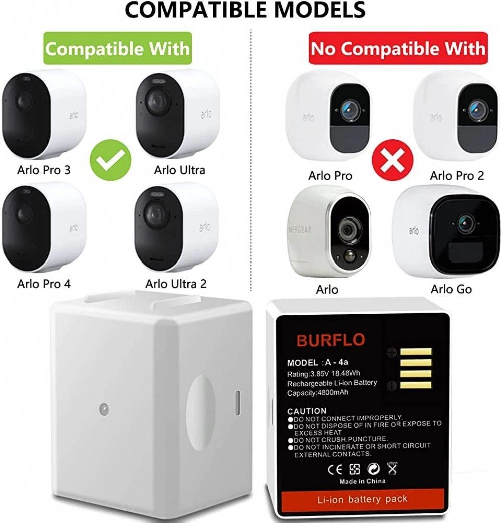 Arlo Pro 3 / Pro 4 Ultra / Ultra 2 Rechargeable Battery