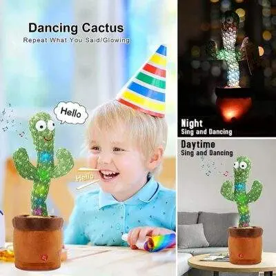Birthday Gift Talking and Dancing Music Cactus