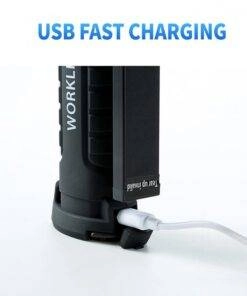 COB LED Torch USB Rechargeable Multi-Function Folding Work Light