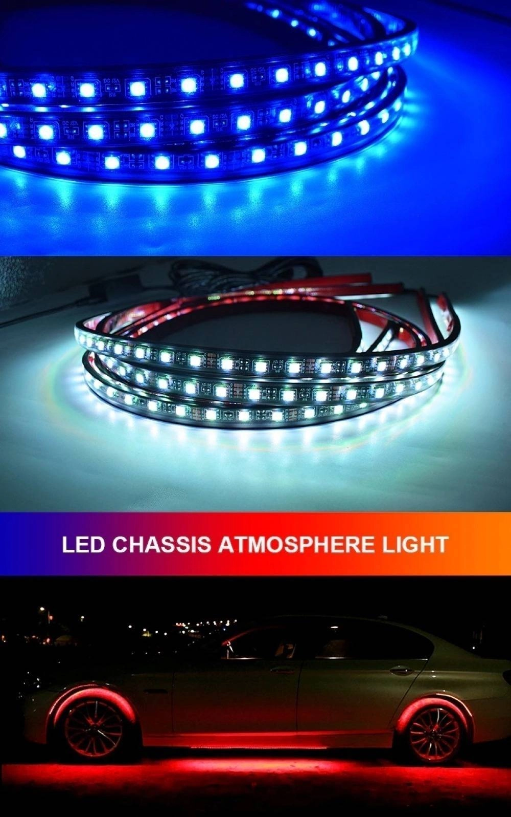 Car Chassis Flexible Strip Neon Glow Lights Auto RGB Underglow Decorative Atmosphere Lamp