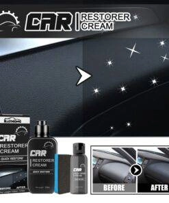 Car Interior Plastic Leather Restorer Cream + Sponge Set