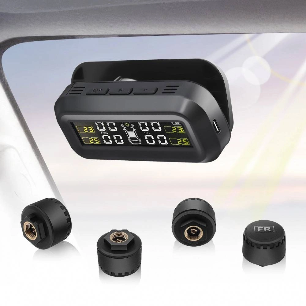 Car Solar Tyre Pressure Monitoring System Vehicle TPMS