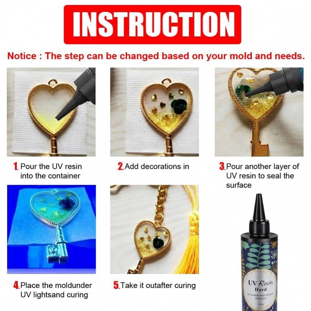 Crystal Clear Ultraviolet Fast Curing UV Resin 100G