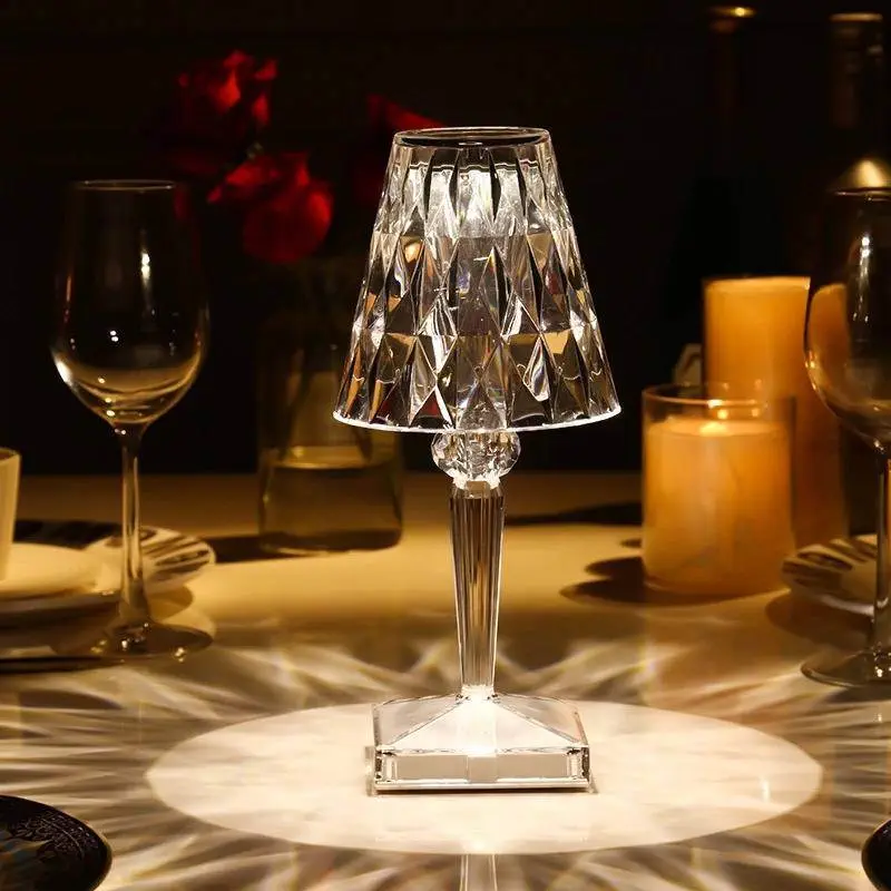 LED Diamond Crystal Light Desk Lamp
