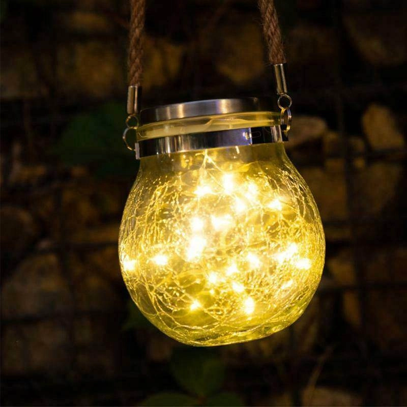 LED Crack Ball Glass Garden Lights