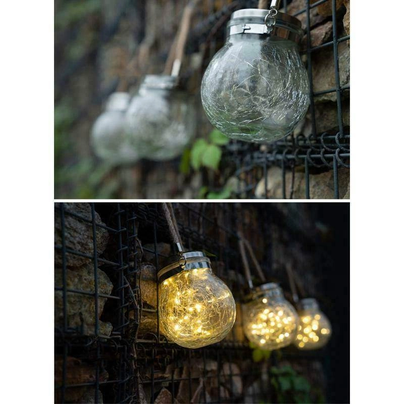 LED Crack Ball Glass Garden Lights